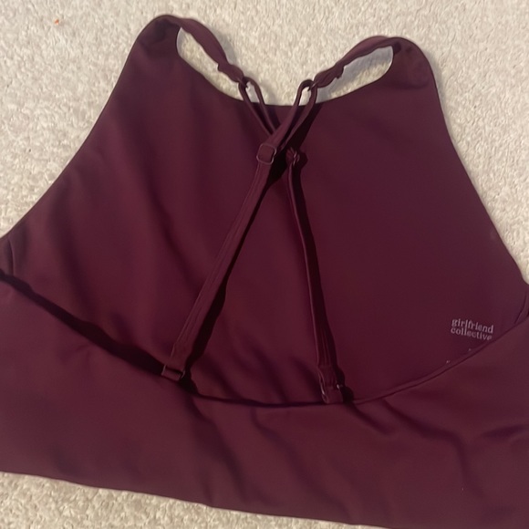 Girlfriend Collective - Plum Topanga Halter Bra small - Picture 4 of 5